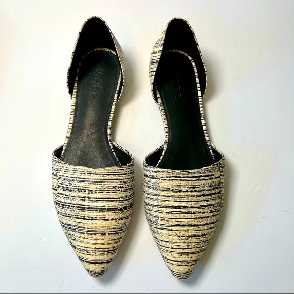 Vince 'Nina' Snake-Print Leather Flats, 7.5 - Picture 3 of 7